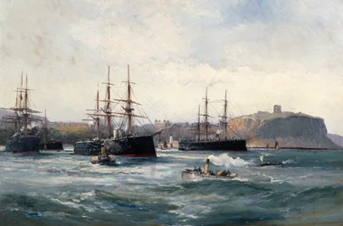 Die Kanalflotte vor Scarborough, 1896